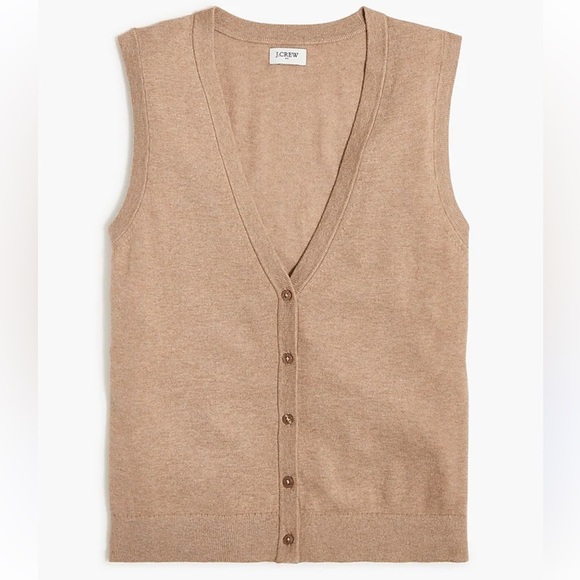 J.Crew Button-Front Sweater VestSize XSTan100% Cotton